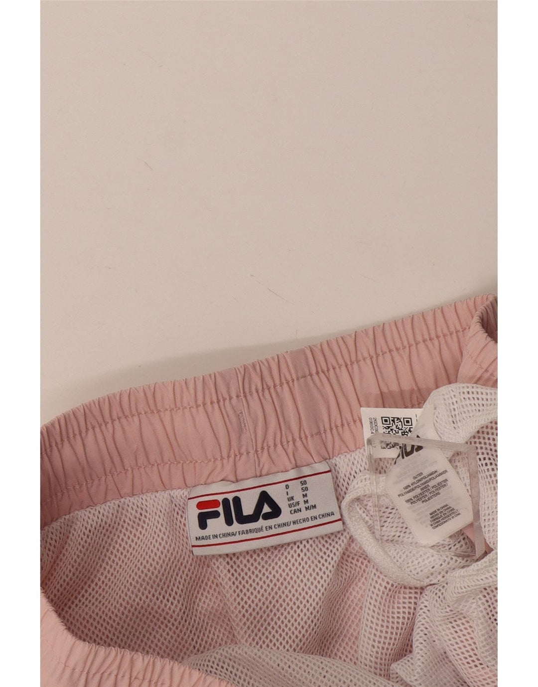 Shorts de banho masculino Fila médio rosa nylon