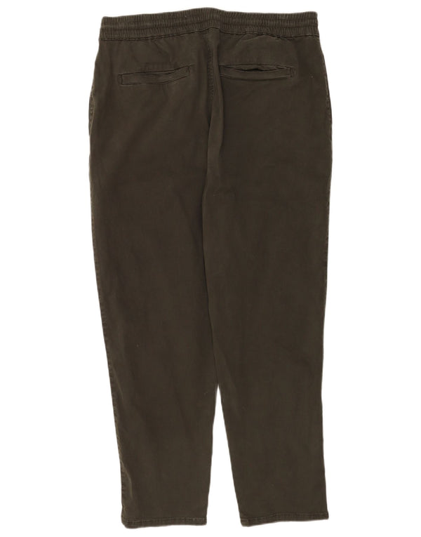 Zara Calça Chino Masculina Cônica Grande W32 L26 Algodão Cáqui