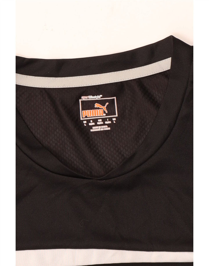 Camiseta masculina Puma grande bloco colorido preto