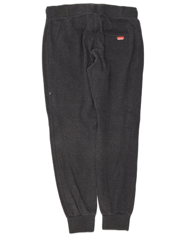 Calça de treino feminina Superdry Slim Fit Joggers UK 14 grande algodão cinza