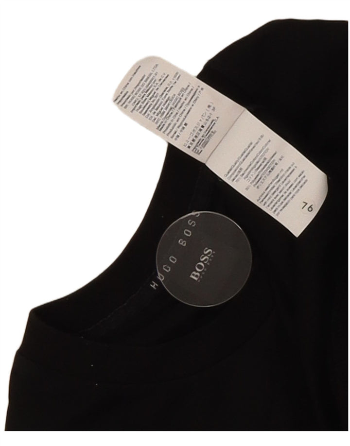 Hugo Boss moletom gráfico masculino jumper pequeno algodão preto