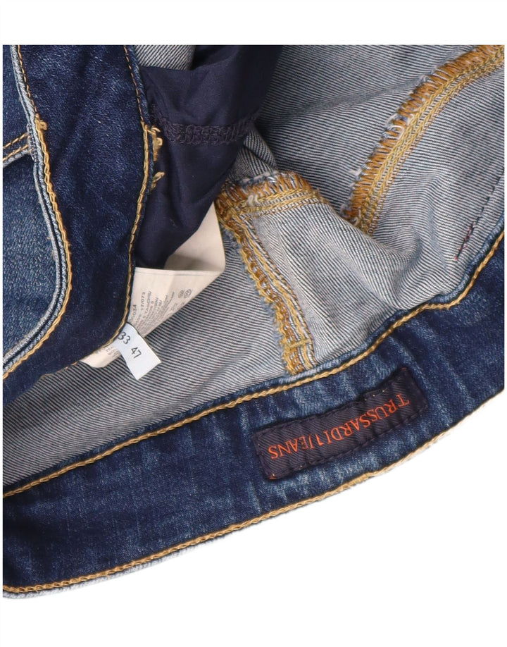 Trussardi Jeans Slim Feminino W33 L27 Azul Algodão