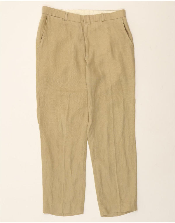 Polo Ralph Lauren Calça Chino Masculina Reta W34 L32 Linho Bege