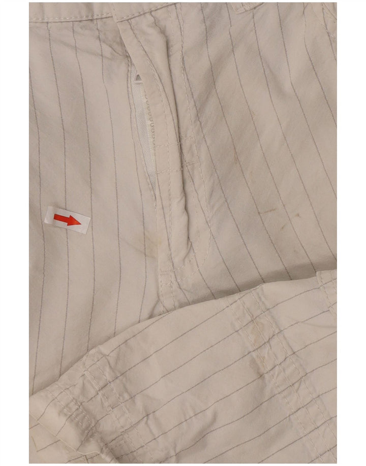 Guess Mens Cargo Shorts W31 Médio Algodão Listrado Branco