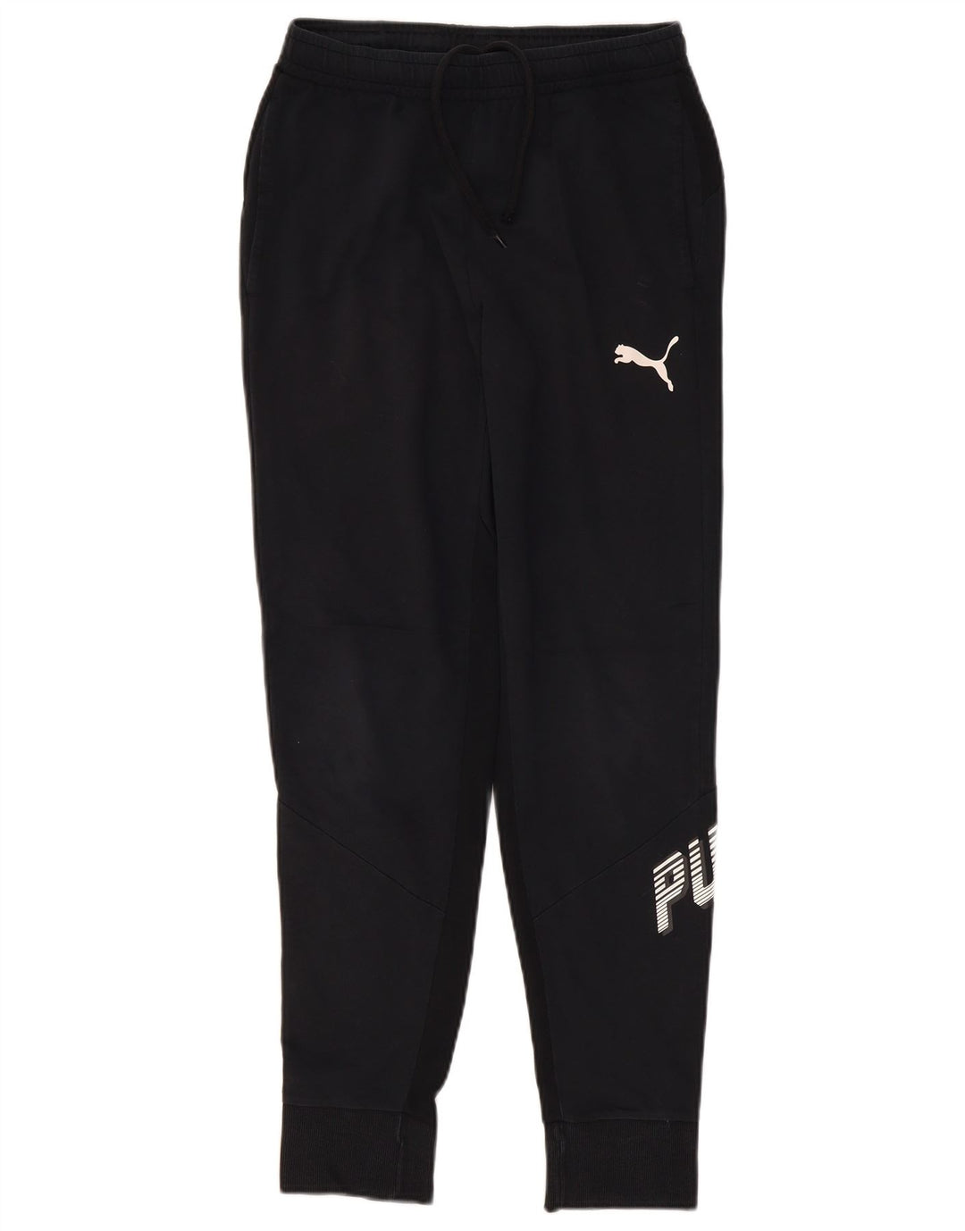 Calça esportiva masculina Puma Graphic Joggers pequena preta