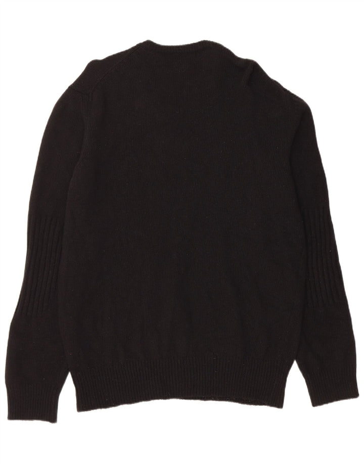 Suéter masculino Woolrich com gola redonda e lã preta XL