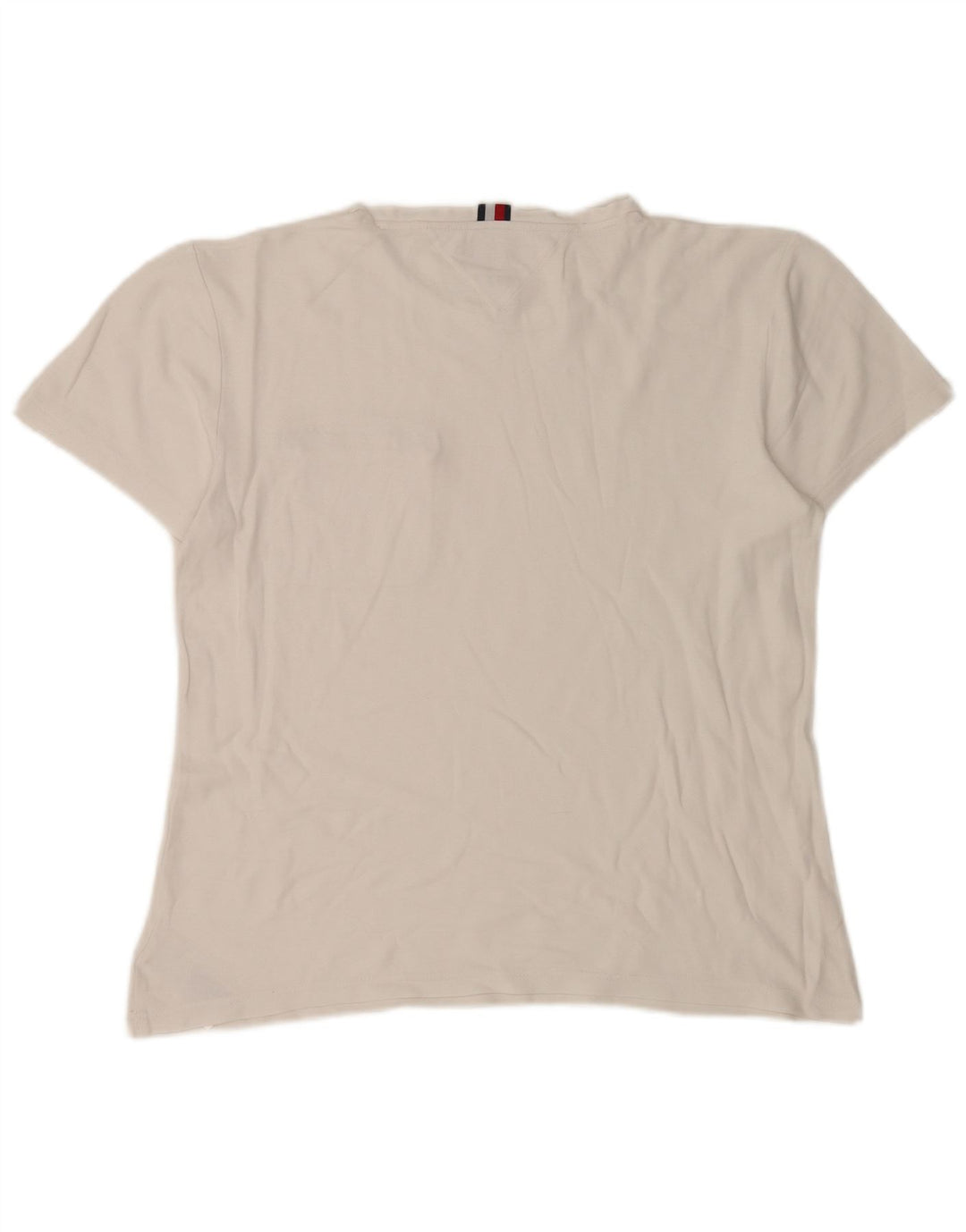 Tommy Hilfiger Camiseta masculina grande de algodão branco