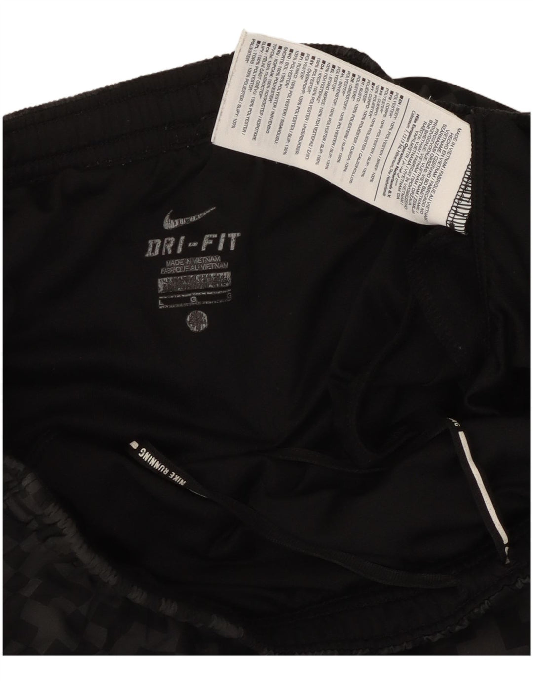Nike Mens Dri Fit Sport Shorts Grande Poliéster Geométrico Preto