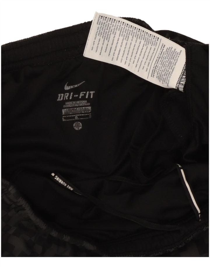 Nike Mens Dri Fit Sport Shorts Grande Poliéster Geométrico Preto