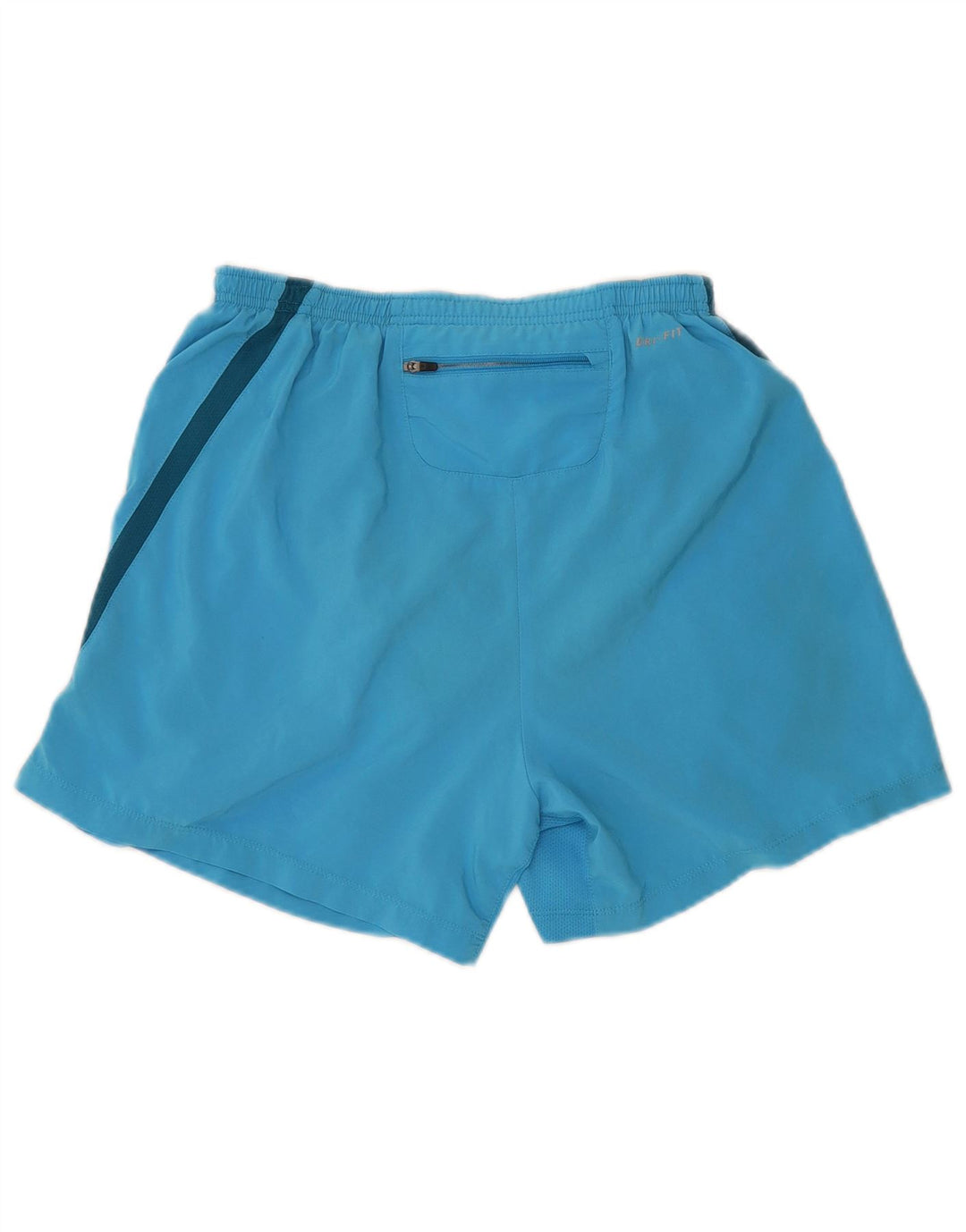 Shorts esportivos femininos NIKE Dri Fit UK 14 médio azul poliéster