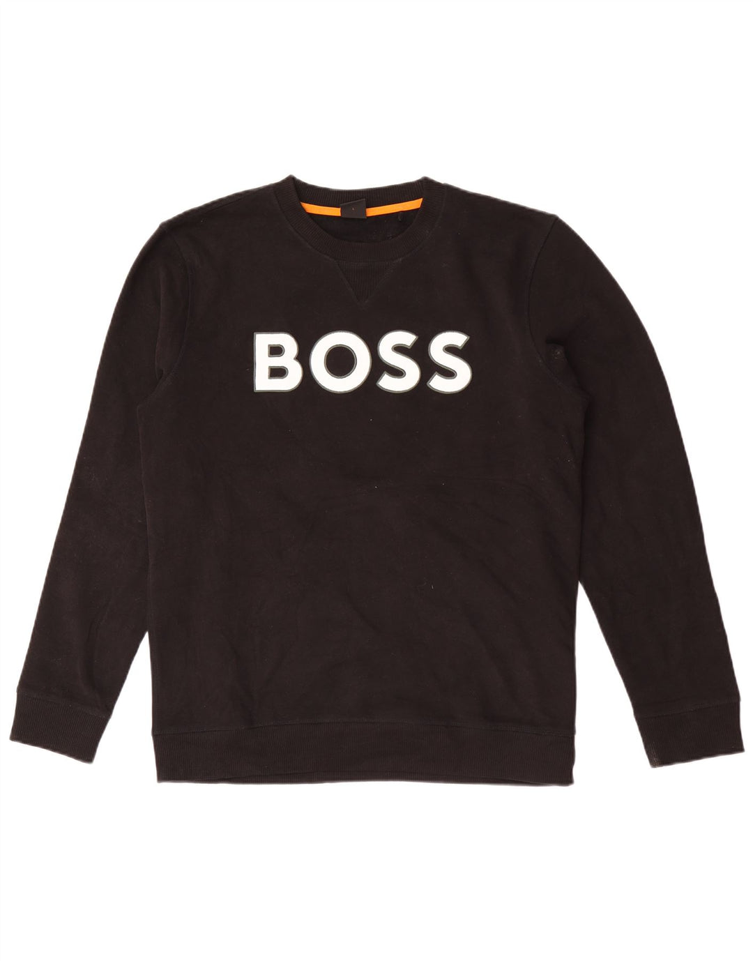Hugo Boss moletom gráfico masculino jumper grande algodão preto