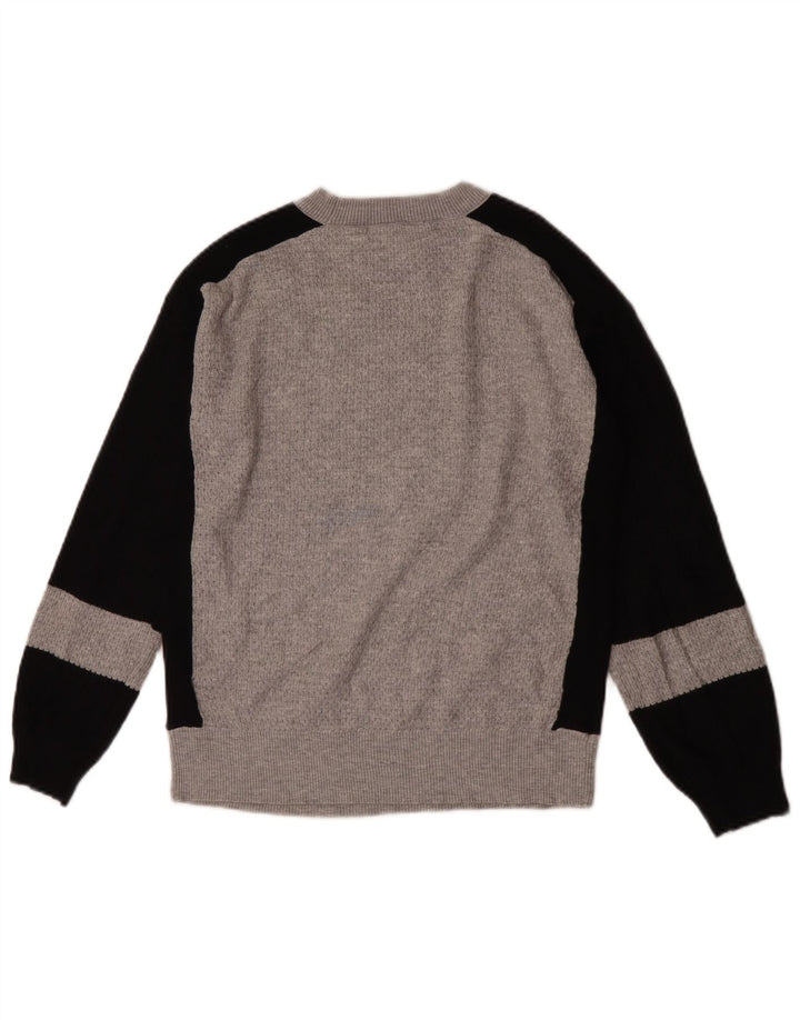 Suéter feminino Marks & Spencer com gola redonda Reino Unido 10 pequeno cinza