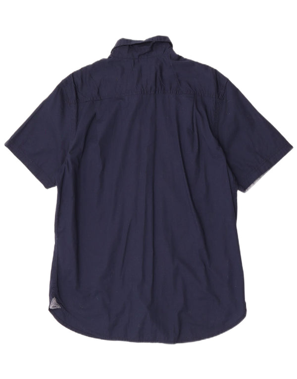 Camisa masculina de manga curta Lee algodão azul marinho médio