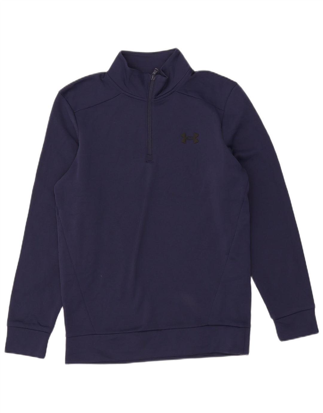 Moletom masculino Under Armour com zíper e gola em poliéster azul marinho pequeno