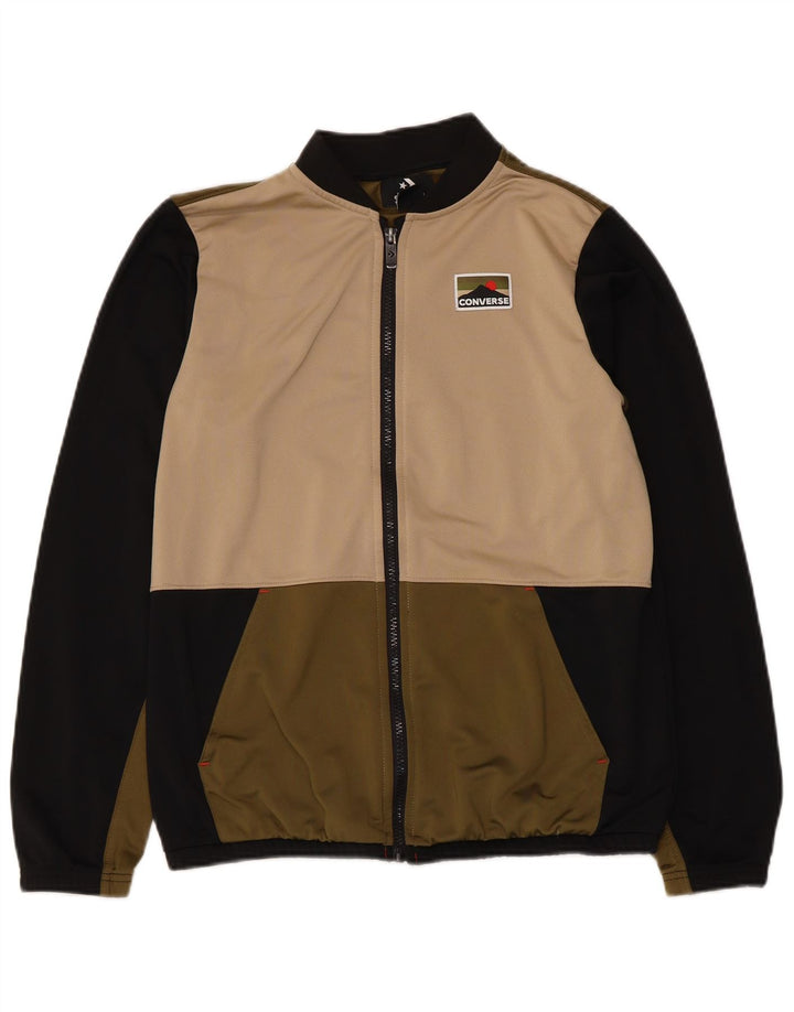 Jaqueta Converse Boys Tracksuit Top 13-14 Anos XL Preto Colorblock
