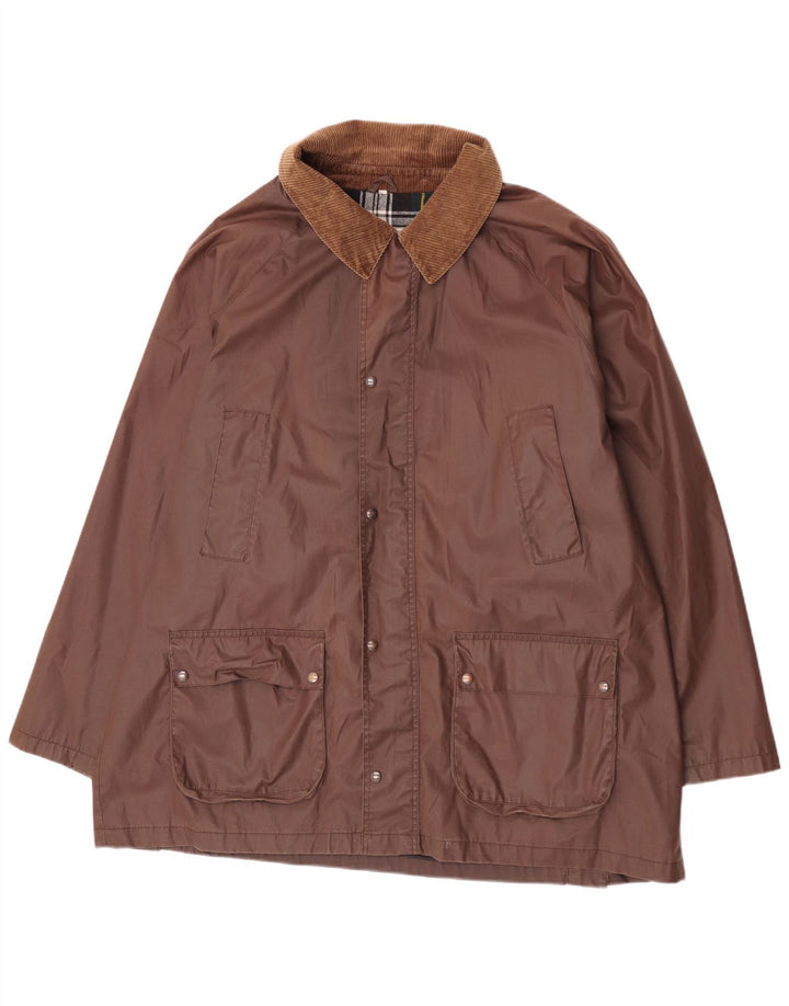 Jaqueta masculina de algodão encerado Brugi IT 56 3XL algodão marrom