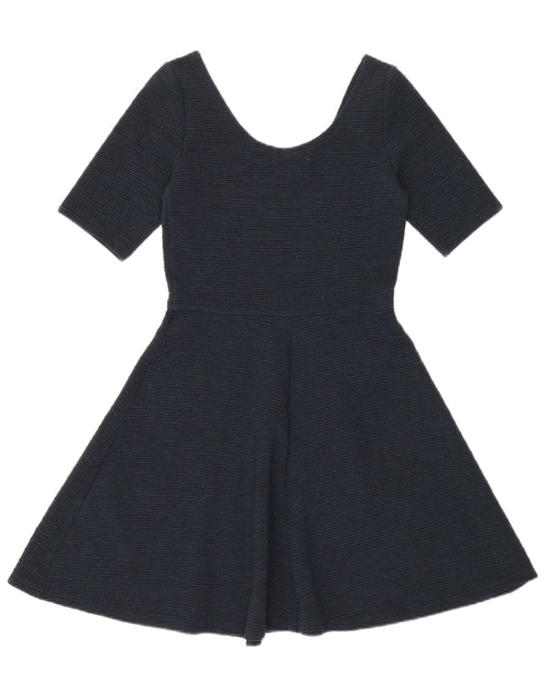 Vestido feminino Superdry manga curta swing UK 4 XS azul marinho poliéster