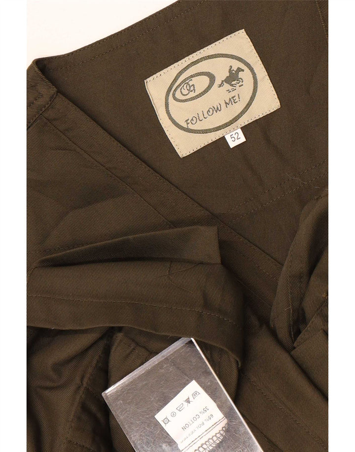 Colete utilitário masculino vintage IT 52 XL poliéster cáqui