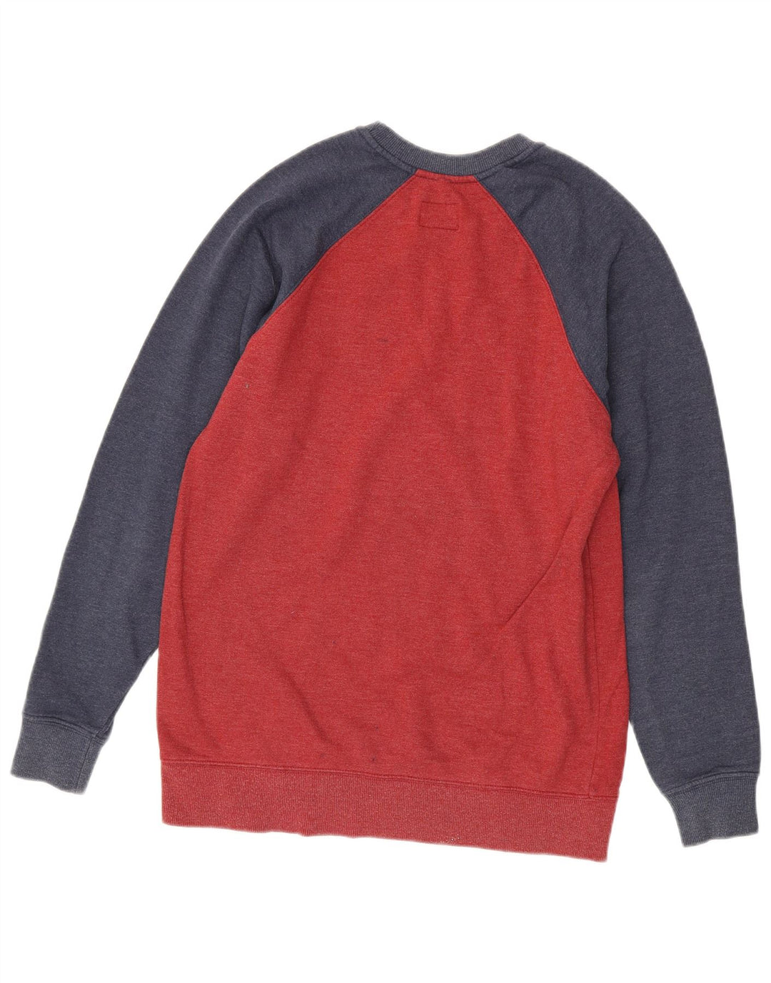 VANS Mens Moletom Jumper Pequeno Algodão Colorblock Vermelho