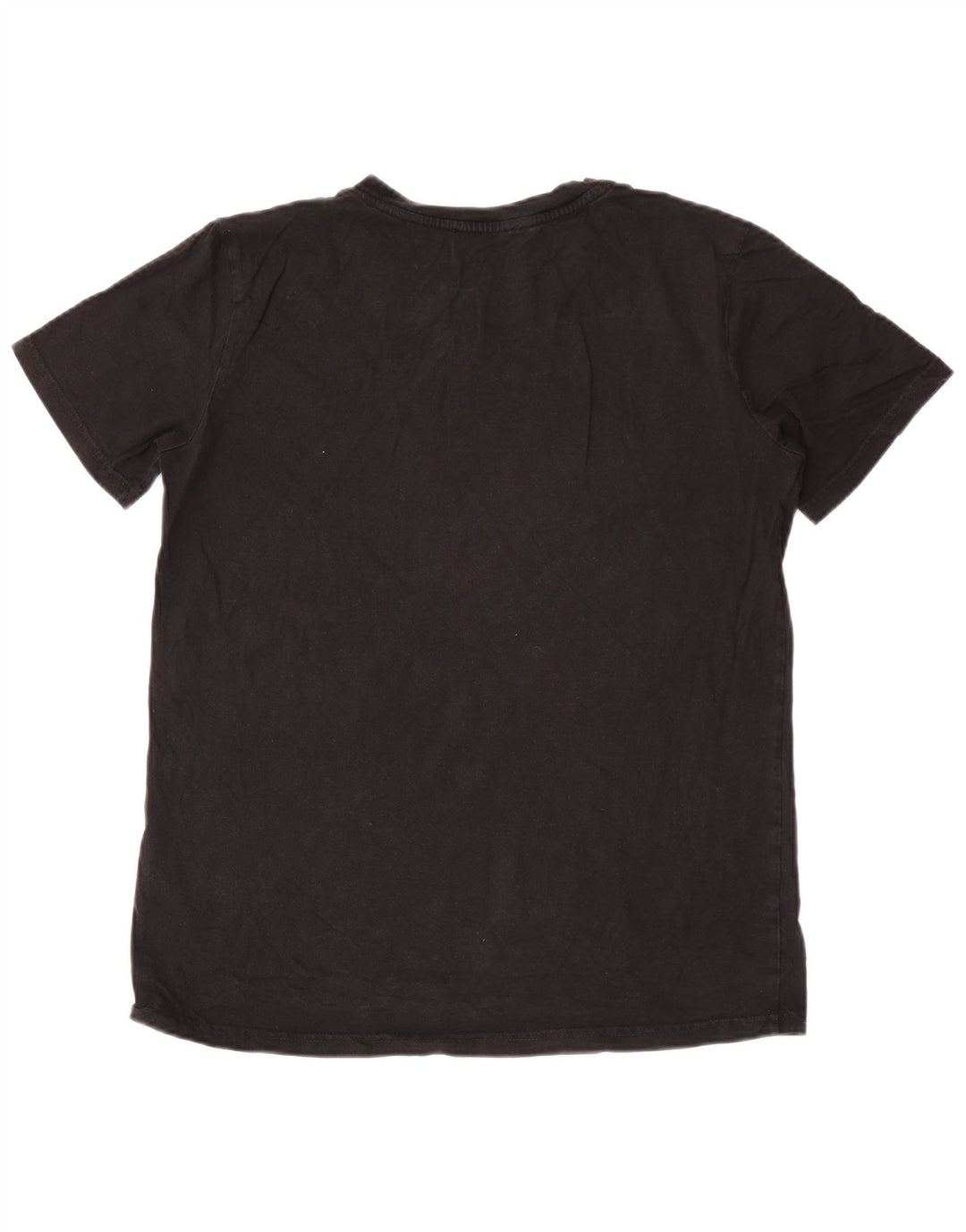 Diesel Camiseta masculina gráfica Top grande de algodão preto