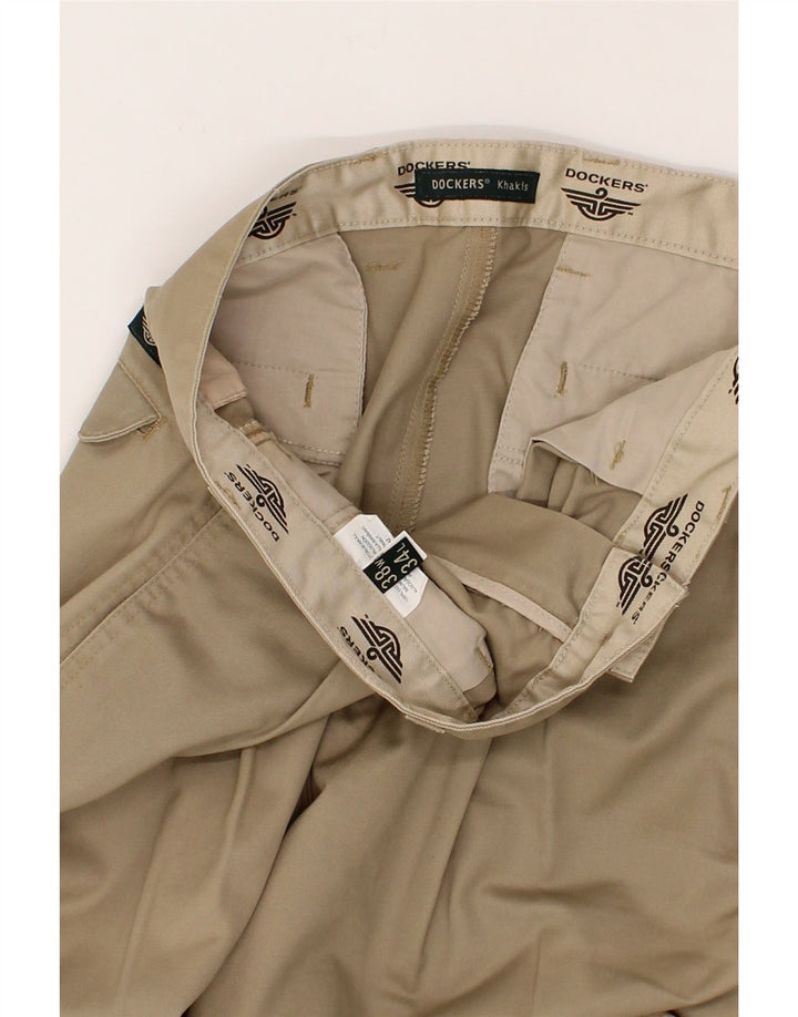 DOCKERS Mens Khakis Pegged Chino Trousers W38 L34  Beige Cotton Vintage Dockers and Second-Hand Dockers from Messina Hembry 
