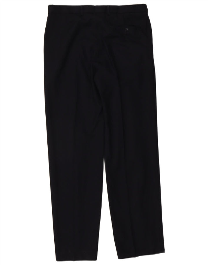 Calça masculina Marks & Spencer Pegged Regular Fit W34 L33 Azul marinho