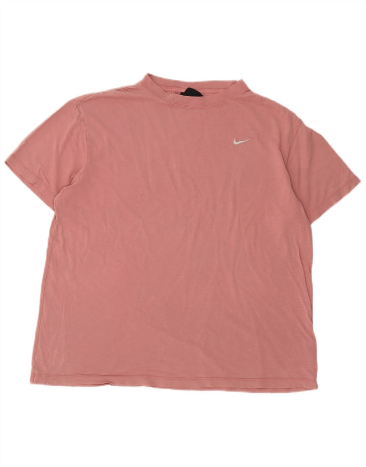 Nike Mens Camiseta Top Médio Algodão Rosa