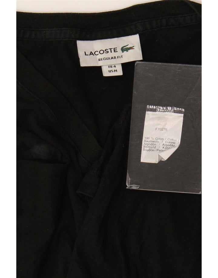 Camiseta masculina Lacoste Regular Fit tamanho 4 médio algodão preto