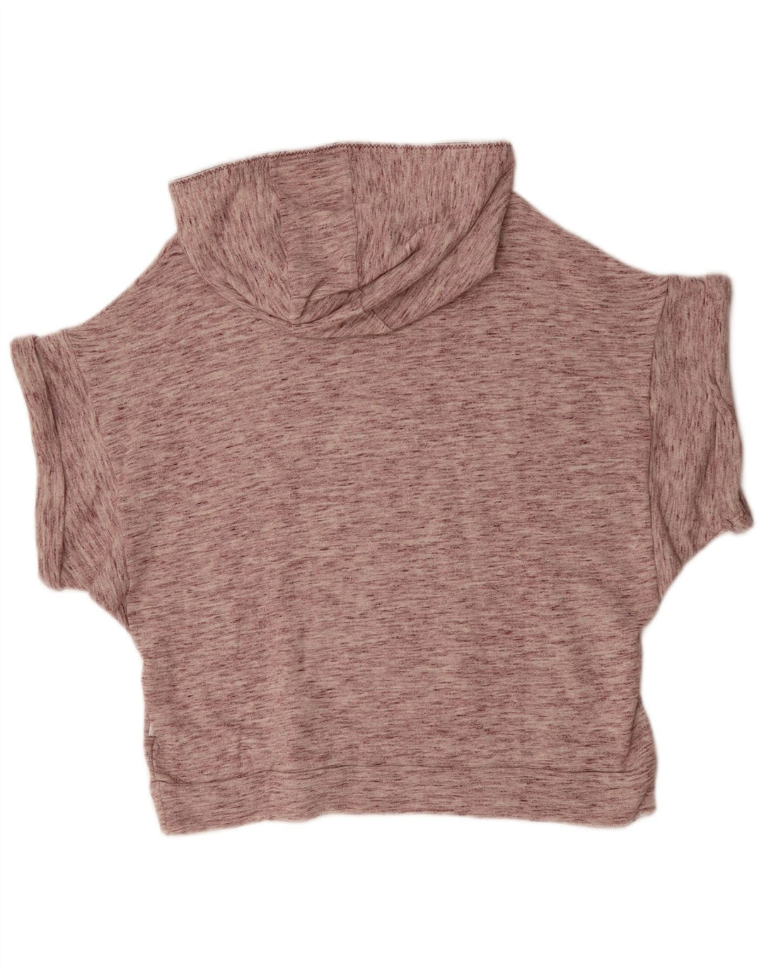 ADIDAS Womens Oversized Short Sleeve Hoodie Jumper Reino Unido 8 Pequeno Borgonha