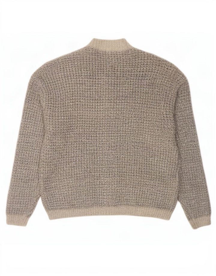 Suéter cardigã feminino grande Marks & Spencer Reino Unido 16 grande cinza manchado