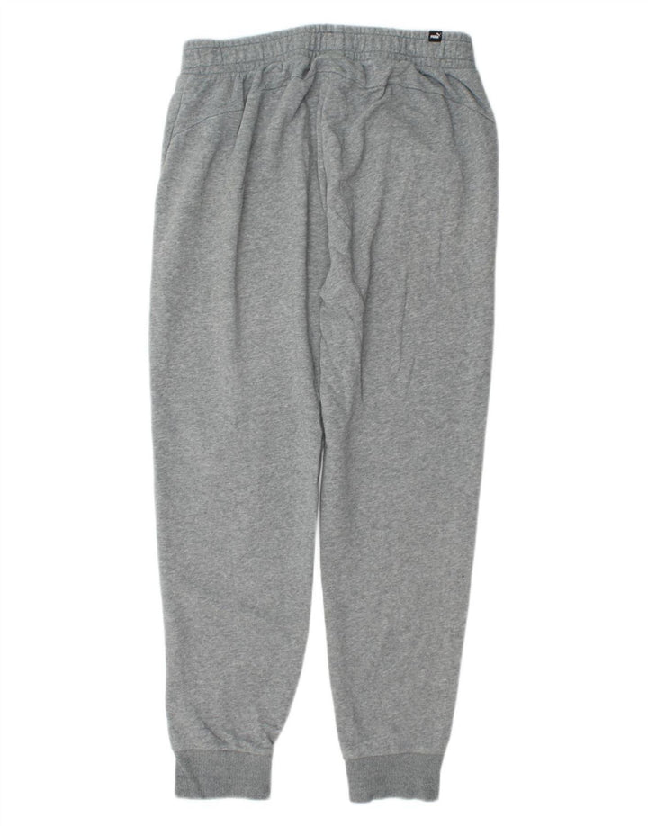Calça esportiva masculina Puma Joggers grande algodão cinza