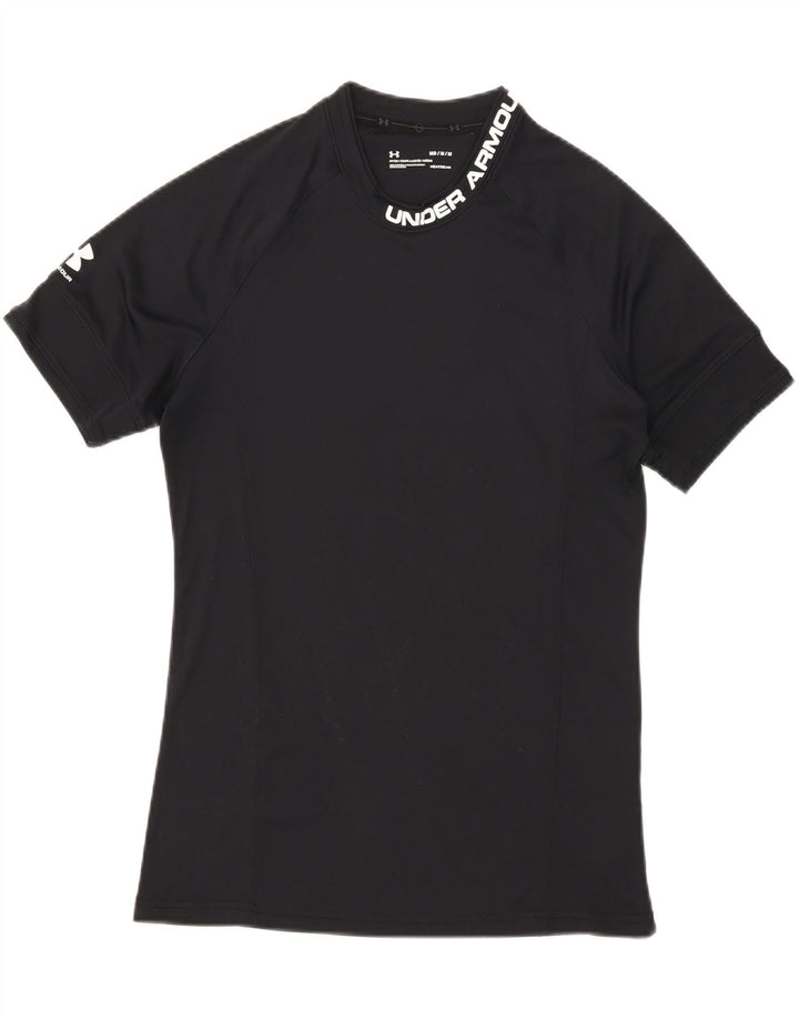 Camiseta masculina Under Armour Heat Gear Graphic Top médio preto poliéster