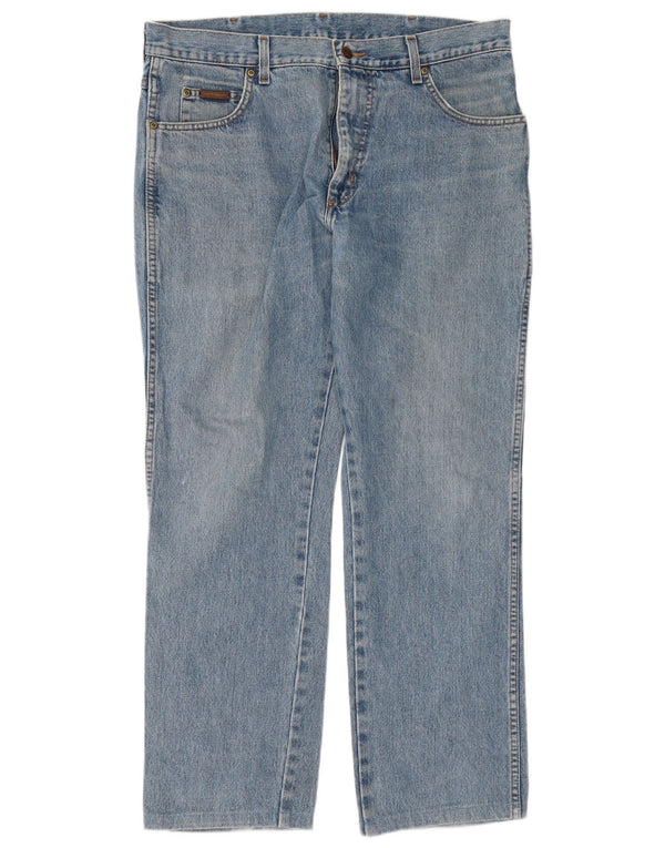 Wrangler Masculino Texas Straight Jeans W35 L29 Azul Algodão