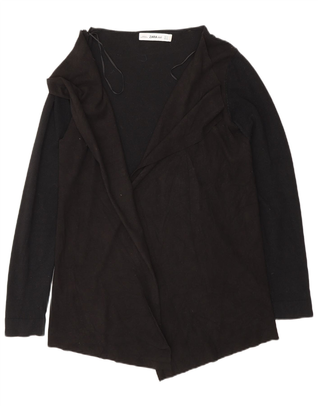 Suéter Zara Masculino Open Cardigan UK 10 Pequeno Viscose Preta