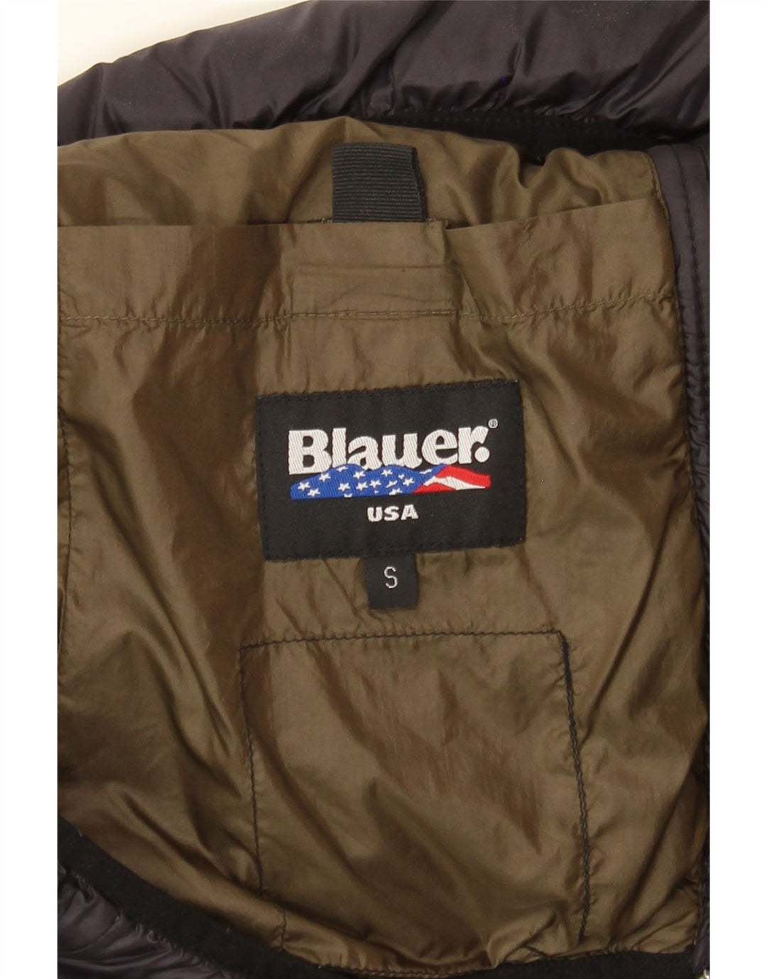 BLAUER Womens Hooded Padded Jacket UK 10 Small Navy Blue Polyamide Vintage Blauer and Second-Hand Blauer from Messina Hembry 