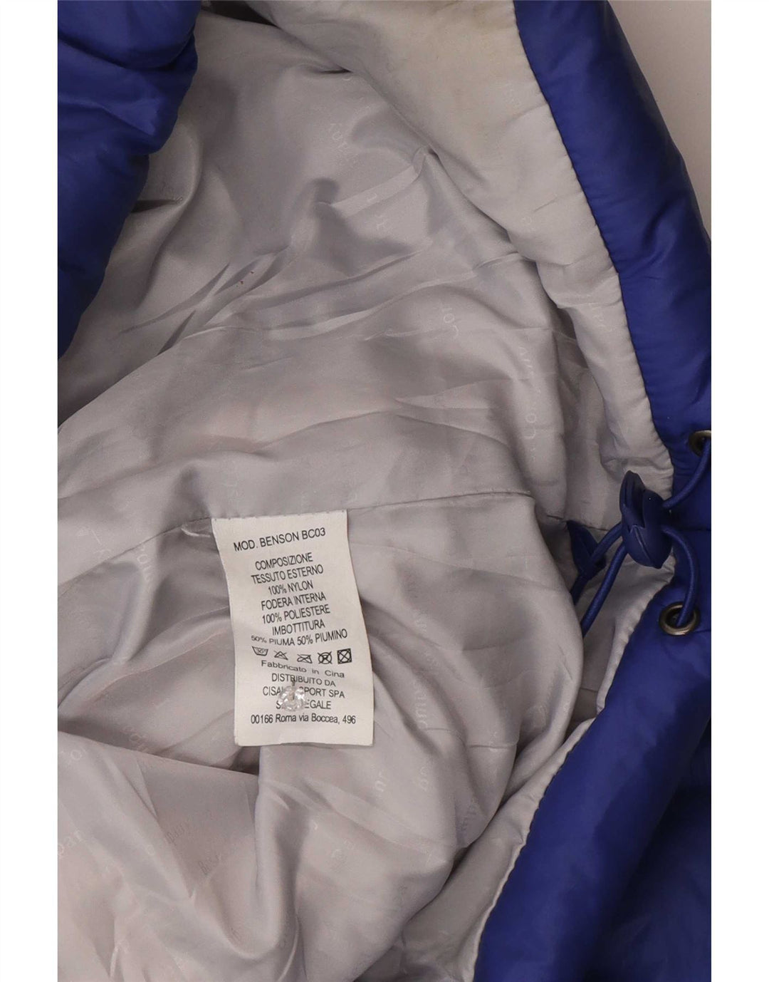 Jaqueta acolchoada masculina Best Company UK 38 nylon azul médio
