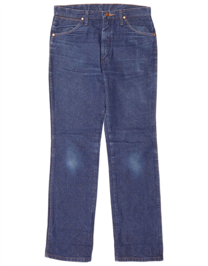 Wrangler Mens Straight Jeans W32 L32 Azul Algodão