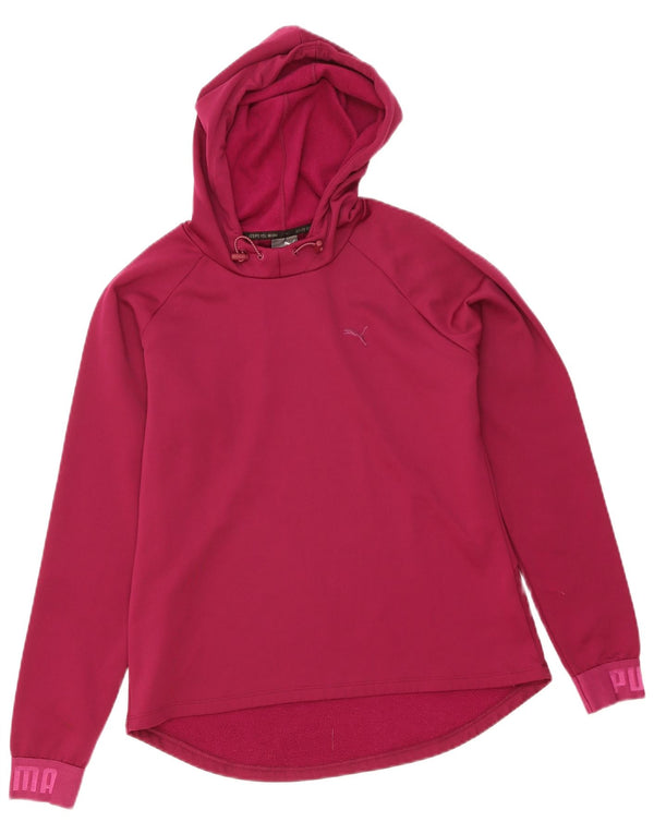 Puma feminino gráfico moletom com capuz UK 12 médio roxo poliéster