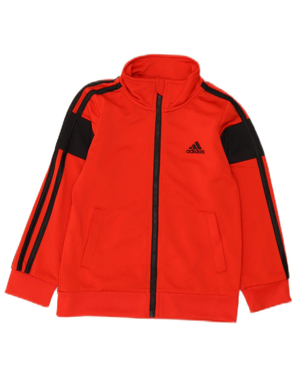 Jaqueta Adidas Meninos Treino Top 4-5 Anos Vermelho Colorblock Poliéster