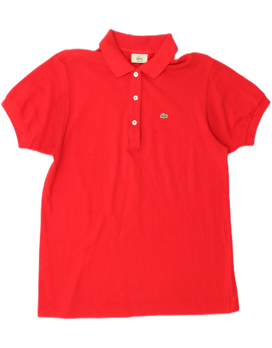 Camisa polo feminina Lacoste tamanho 40 algodão vermelho médio