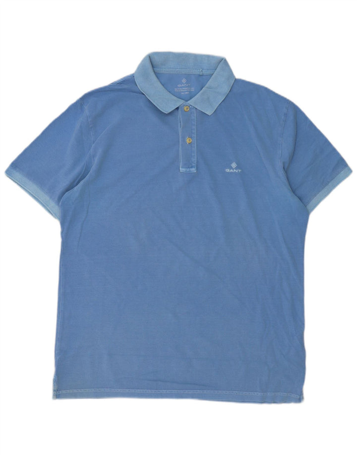 Camisa polo masculina Gant grande algodão azul