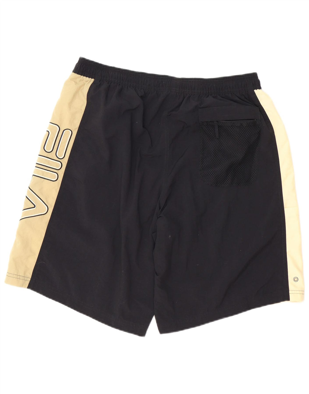 Shorts de natação masculino FILA Graphic XL preto colorblock poliéster