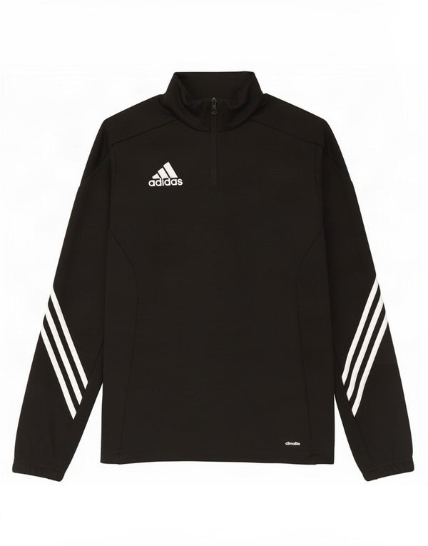 Adidas Meninos Climalite Zip Neck Pullover Treino Top 13-14 Anos XL Preto