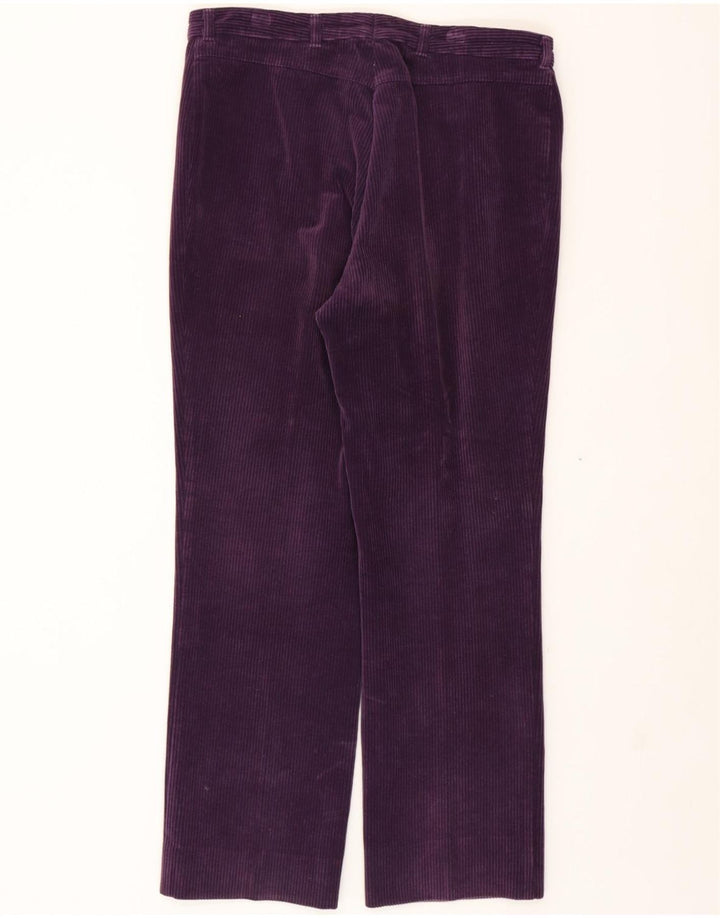 NINO Womens Straight Corduroy Trousers W32 L29 Purple Cotton Vintage NINO and Second-Hand NINO from Messina Hembry 