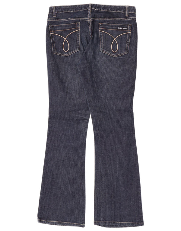 Calça Jeans Calvin Klein Feminina Flared US 8 Médio W30 L31 Azul Marinho Algodão