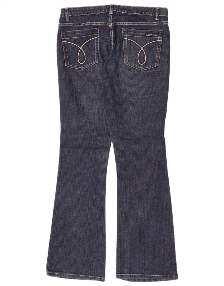 Calça Jeans Calvin Klein Feminina Flared US 8 Médio W30 L31 Azul Marinho Algodão