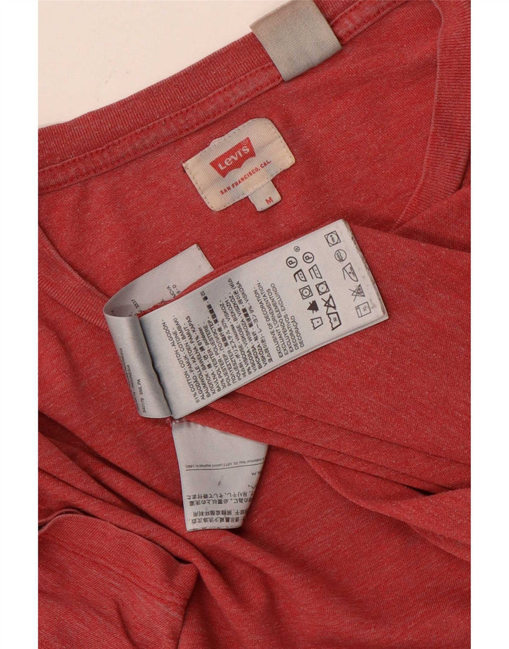 Camiseta masculina Levi's Top médio algodão manchado vermelho