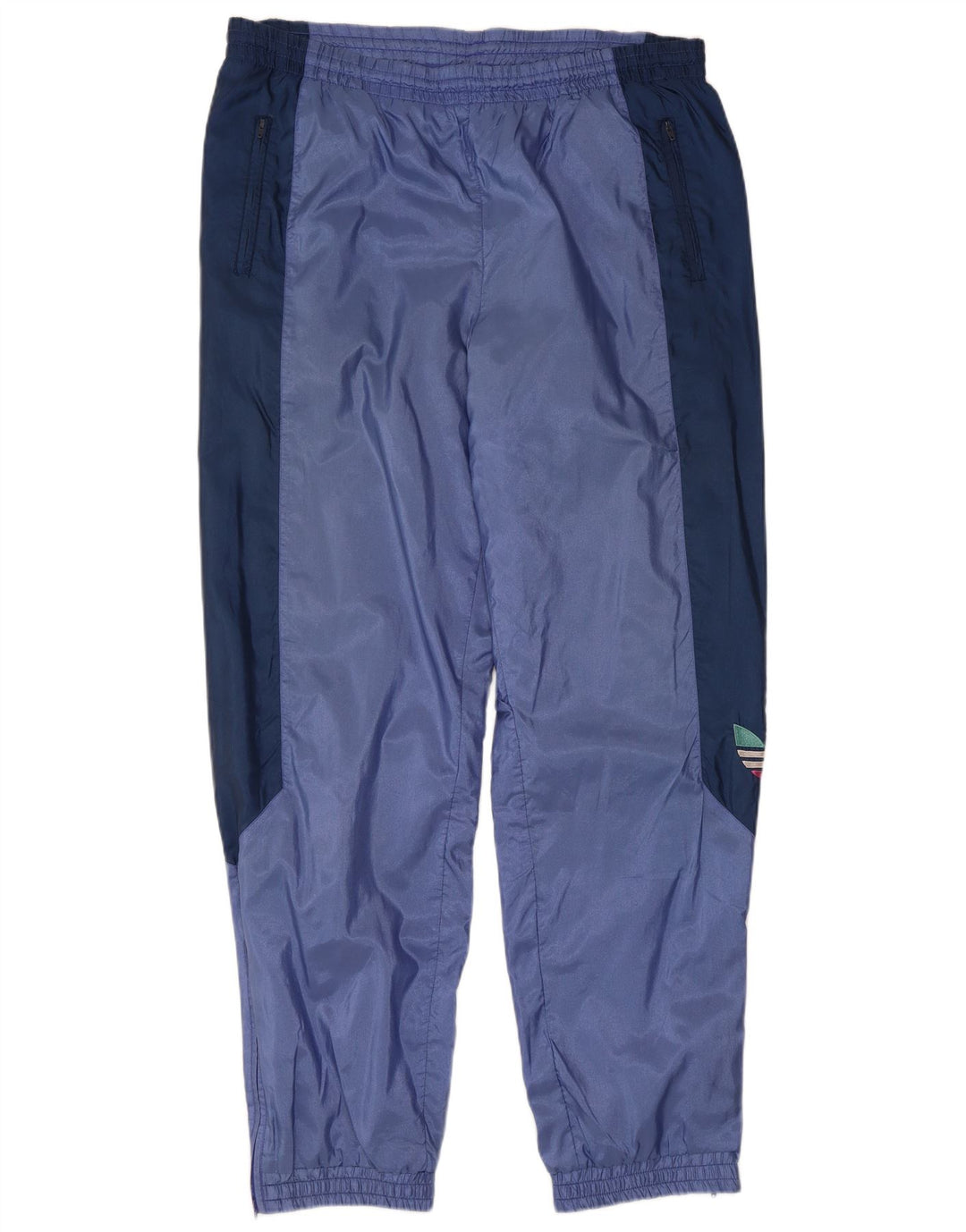 Calça de treino masculina Adidas Joggers grande bloco colorido azul