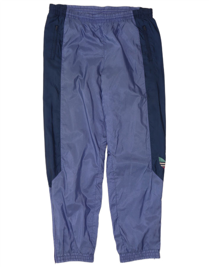 Calça de treino masculina Adidas Joggers grande bloco colorido azul