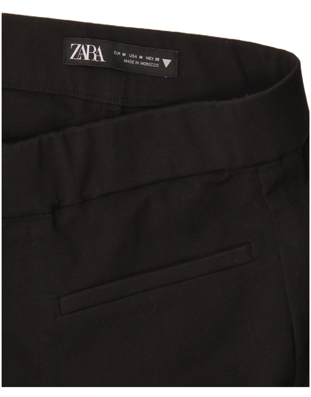 Zara Calça feminina flare cortada média W28 L25 preta